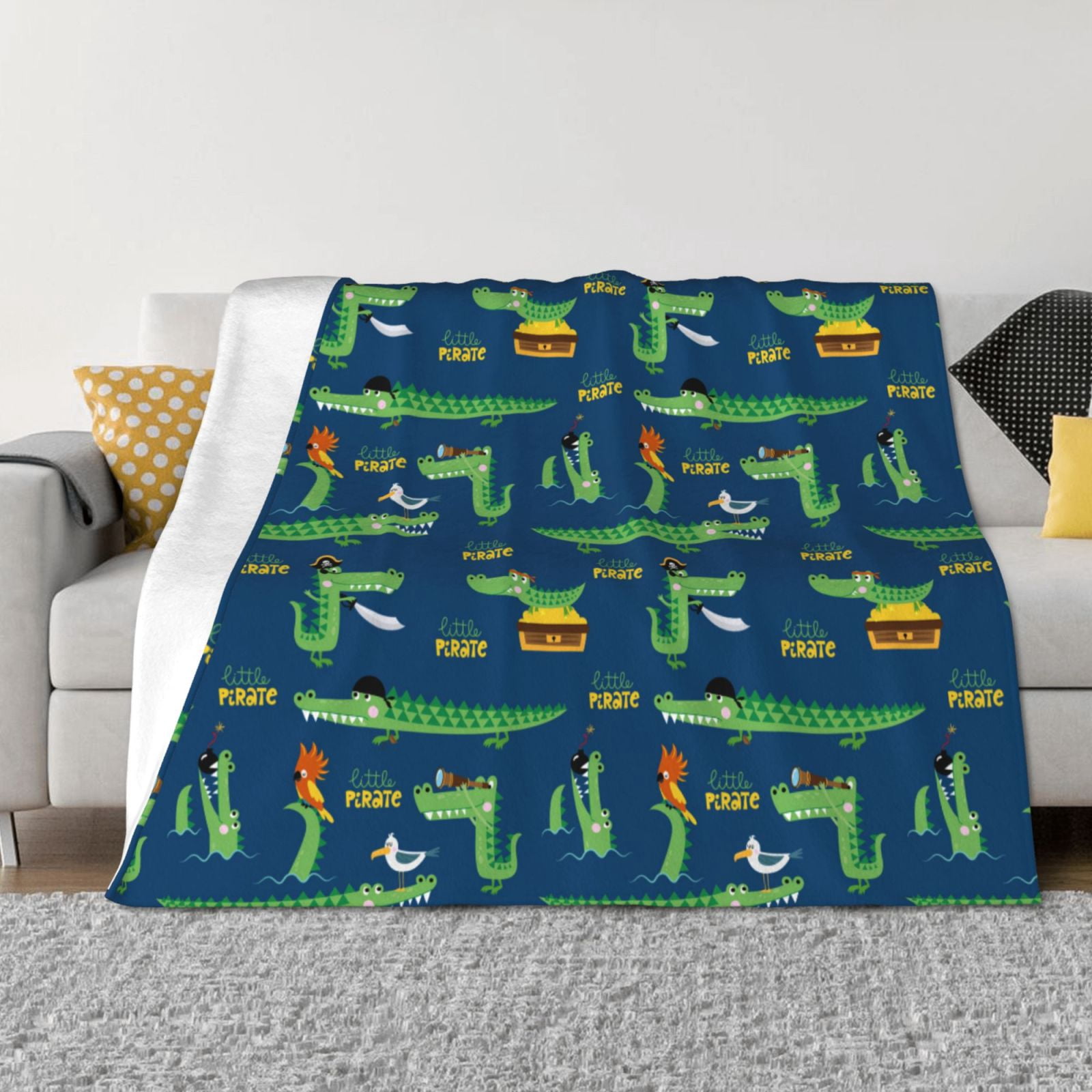 JUWEL baby blanket crocodiles allover
