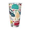 thumbnail image 1 of Uemuo London Symbols Print Travel Coffee Mug ,20oz Double-walled Car Cup ,Stainless Steel Insulated Tumbler Leak-proof Travel Cup Reusable Straw Car Cup-Without Straw, 1 of 8