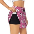 thumbnail image 1 of Uemuo Love Dog Pattern Women's Athletic Shorts High Waisted Running Shorts with Liner Pockets Gym Elastic Workout Shorts-Small, 1 of 9