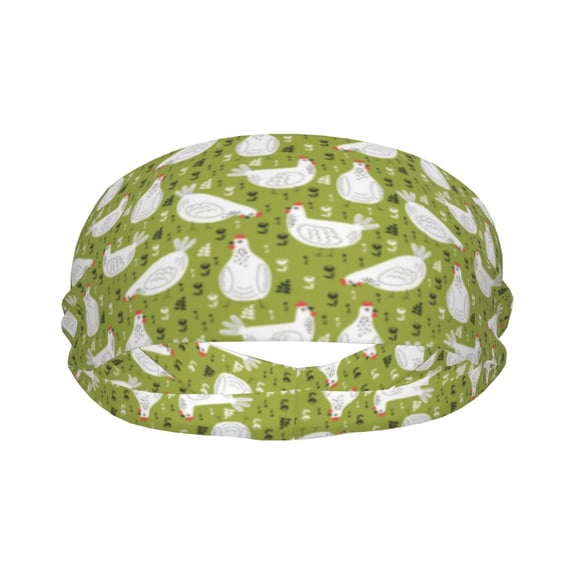 Uemuo Lovely Chickens Printed Sports Headbands for Men Women,Moisture Wicking Workout Headband, Sweatband Headbands,Non-slip Workout Gym Yoga Headband