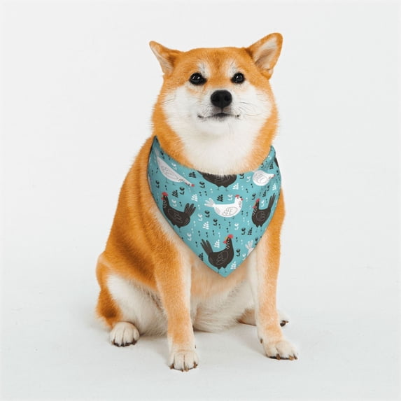 Uemuo Lovely Roosters Summer Dog Bandanas,Cat Pet scarf,Soft Cotton Puppy Cat Scarfs Washable,Pets Gift-Medium