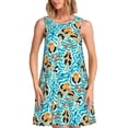 thumbnail image 1 of Uemuo Lovely Sea Otters Pattern Women’s Sleeveless Dress – Casual Summer A-Line Dress, Stylish and Comfortable Sundress for Hot Weather, 1 of 7