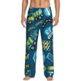 thumbnail image 1 of Uemuo Machinery Road Construction Pattern Men's Wide Leg Palazzo Lounge Pants with Pockets Light Weight Loose Comfy Casual Pajama Pants-Medium, 1 of 9