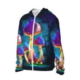 thumbnail image 1 of Uemuo Magic Mushrooms ,Fireflies Pattern Women's Full Zip UPF 50+ Sun Protection Hoodie Jacket Long Sleeve Sun Shirt Hiking Outdoor Performance with Pockets-X-Large, 1 of 9