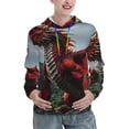 thumbnail image 1 of Uemuo Majestic Red Dragon Pattern Women's Hoodie with Eye-catching Drawstrings- Casual Pullover Hoodie with Kangaroo Pocket, Stylish Hooded Sweatshirt-Medium, 1 of 7