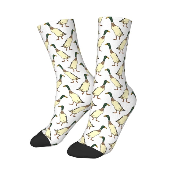 Uemuo Mallard Ducks Printed Kids Boys Socks Seamless Crew Socks Crazy Funny Athletic Sport Socks for Children