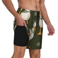 thumbnail image 1 of Uemuo Mallard Ducks Wild Birds Pattern Mens Swim Trunks Quick Dry Board Shorts with Mesh Lining, Stretch Beach Shorts Quick Dry No-Chafing Board Shorts-XX-Large, 1 of 1