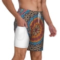thumbnail image 1 of Uemuo Mandala Pattern Mens Swim Trunks Quick Dry Board Shorts with Mesh Lining, Stretch Beach Shorts Quick Dry No-Chafing Board Shorts-Small, 1 of 9