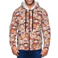 thumbnail image 1 of Uemuo Maneki-Neko Cats for Men's Fashion Full-zip Hoodies & Sweatshirts with Kangaroo Pocket, Zip-up Hooded Sweatshirt, Moisture Wicking & Breathable-XX-Large, 1 of 5
