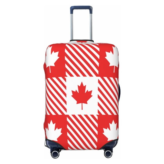 Uemuo Maple Leaves1 Printed Washable Luggage Cover - Fashion Suitcase Protector Fits 18-32 Inch Luggage -Large