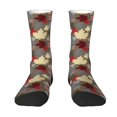 thumbnail image 1 of Uemuo Maple colorful Pattern Women's Crew Socks, Soft Durable Breathable Moisture-Wicking with Odor Control Cotton socks, 1 of 9