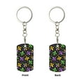thumbnail image 1 of Uemuo Mardi Gras Carnival4 Pattern Rectangular Metal Keychain - Durable, Stylish, and Personalized Key Ring for Men and Women,Engraved Keychain,Gift Slim Sturdy Keychain, 1 of 7