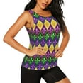 thumbnail image 1 of Uemuo Mardi Gras4 Pattern Workout Tank Tops for Women Breathable Moisture-wicking tank top Sleeveless Running Loose Fit Yoga Tops Active Shirts Sports Gym Exercise, 1 of 9