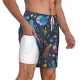 thumbnail image 1 of Uemuo Marine Inhabitants Pattern Mens Swim Trunks Quick Dry Board Shorts with Mesh Lining, Stretch Beach Shorts Quick Dry No-Chafing Board Shorts-XX-Large, 1 of 9