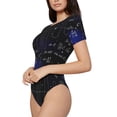 thumbnail image 1 of Uemuo Mathematica Science Pattern Women's One Piece Short Sleeve Swimsuit Rash Guard Surfing Modest Quick-drying Swimsuit Beach Essentials-X-Large, 1 of 9