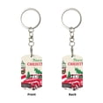 thumbnail image 1 of Uemuo Merry Christmas 1 Pattern Rectangular Metal Keychain - Durable, Stylish, and Personalized Key Ring for Men and Women,Engraved Keychain,Gift Slim Sturdy Keychain, 1 of 7