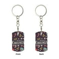 thumbnail image 1 of Uemuo Merry Christmas Pattern Rectangular Metal Keychain - Durable, Stylish, and Personalized Key Ring for Men and Women,Engraved Keychain,Gift Slim Sturdy Keychain, 1 of 7