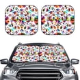 thumbnail image 1 of Uemuo Mexican Bright Style Printed 2 PCS Car Windshield Sun Shade, Auto Sun Heat and UV Rays Blocker, Foldable Automotive Front Window Sunshade Protector, 1 of 7