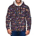 thumbnail image 1 of Uemuo Mexican Flowers Birds for Men's Fashion Full-zip Hoodies & Sweatshirts with Kangaroo Pocket, Zip-up Hooded Sweatshirt, Moisture Wicking & Breathable-XX-Large, 1 of 5