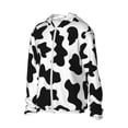 thumbnail image 1 of Uemuo Milk Cow Pattern Women's Full Zip UPF 50+ Sun Protection Hoodie Jacket Long Sleeve Sun Shirt Hiking Outdoor Performance with Pockets-Large, 1 of 9