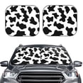 thumbnail image 1 of Uemuo Milk Cow Printed 2 PCS Car Windshield Sun Shade, Auto Sun Heat and UV Rays Blocker, Foldable Automotive Front Window Sunshade Protector, 1 of 7