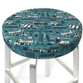 thumbnail image 1 of Uemuo Modern Excavator Pattern Round Bar Stool Seat Covers Washable Stool Cushion Slipcover Elastic Bar Chair Covers-12 inch, 1 of 7