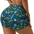 thumbnail image 1 of Uemuo Modern Excavator Pattern Women Workout Impact Shorts Scrunch Butt Lifting Gym Shorts Seamless Booty Biker Shorts-Large, 1 of 8