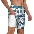 thumbnail image 1 of Uemuo Modern Furniture Pattern Mens Swim Trunks Quick Dry Board Shorts with Mesh Lining, Stretch Beach Shorts Quick Dry No-Chafing Board Shorts-Large, 1 of 9