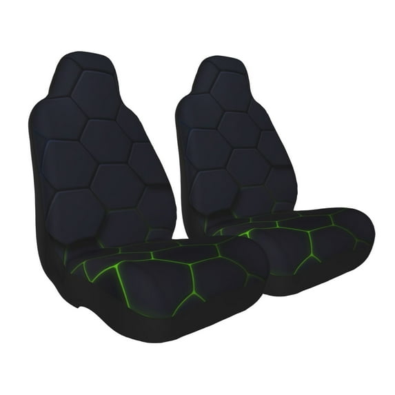 Uemuo Modern Hexagonal Neon Grid Pattern Car Seat Covers for Front Seats Waterproof Seat Covers for Cars, Universal Auto Front Seats Protector Fits for Car-1