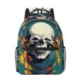 thumbnail image 1 of Uemuo Modern Hip-Hop Skull Printed Student Durable Water-resistant Backpack,Travel Backpack,Outdoor Activities Backpack, Laptop Backpack, Multi-compartment Backpack, 1 of 5