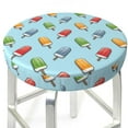 thumbnail image 1 of Uemuo Modern Ice Cream Pattern Round Bar Stool Seat Covers Washable Stool Cushion Slipcover Elastic Bar Chair Covers-14 inch, 1 of 7