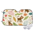 thumbnail image 1 of Uemuo Monkeys in the Jungle Pattern Accordion Car Windshield Sun Shade, Foldable Reflective Sun Visor for Car, Reflector Windshield Sunshade-, 1 of 7