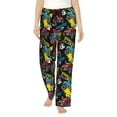 thumbnail image 1 of Uemuo Monster Car Pattern Women's Wide Leg Palazzo Lounge Pants with Pockets Light Weight Loose Comfy Casual Pajama Pants-, 1 of 9