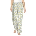 thumbnail image 1 of Uemuo Moon And Rabbit Pattern Women's Wide Leg Palazzo Lounge Pants with Pockets Light Weight Loose Comfy Casual Pajama Pants-Small, 1 of 9