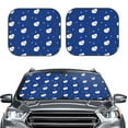 thumbnail image 1 of Uemuo Moon Lamb Printed 2 PCS Car Windshield Sun Shade, Auto Sun Heat and UV Rays Blocker, Foldable Automotive Front Window Sunshade Protector, 1 of 7