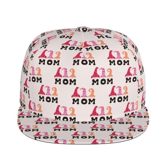 Uemuo Mothers Day Pattern Women's Baseball Cap,Straight Brim Hat,Golf Dad Hat,Travel Hat,Sun Protection Cap,Everyday Accessory