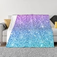 thumbnail image 1 of Uemuo Multicolor Glitter Printed Throw Blanket for Couch, Fluffy Fuzzy Blankets for Bed, Sofa, Cozy Flannel Faux Fur Blanket-50"x40", 1 of 6