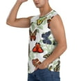 thumbnail image 1 of Uemuo Multicolored Butterflies Pattern Men's Sleeveless T-Shirt,Muscle Athletic Tank Top, Moisture-wicking Quick-dry Breathable Classic Tee Top for Gym Run Outdoor Sports-, 1 of 8