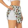 thumbnail image 1 of Uemuo Multicolored Butterflies Pattern Women's Athletic Shorts High Waisted Running Shorts with Liner Pockets Gym Elastic Workout Shorts-XX-Large, 1 of 9
