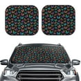 thumbnail image 1 of Uemuo Multicolored Butterflies Printed 2 PCS Car Windshield Sun Shade, Auto Sun Heat and UV Rays Blocker, Foldable Automotive Front Window Sunshade Protector, 1 of 7
