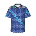 thumbnail image 1 of Uemuo Multiplication Table Printed Regular Fit Short Sleeve Casual Hawaiian Shirt for Men,Aloha shirt,Tropical shirt,Floral print shirt,Vacation Beach shirt-3X-Large, 1 of 9