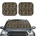 thumbnail image 1 of Uemuo Mushroom Garnish Printed 2 PCS Car Windshield Sun Shade, Auto Sun Heat and UV Rays Blocker, Foldable Automotive Front Window Sunshade Protector, 1 of 7