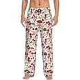 thumbnail image 1 of Uemuo Mushroom Pattern Men's Wide Leg Palazzo Lounge Pants with Pockets Light Weight Loose Comfy Casual Pajama Pants-, 1 of 9