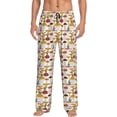thumbnail image 1 of Uemuo Mushroom Pattern Men's Wide Leg Palazzo Lounge Pants with Pockets Light Weight Loose Comfy Casual Pajama Pants-X-Large, 1 of 9