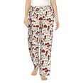 thumbnail image 1 of Uemuo Mushroom Pattern Women's Wide Leg Palazzo Lounge Pants with Pockets Light Weight Loose Comfy Casual Pajama Pants-XX-Large, 1 of 9