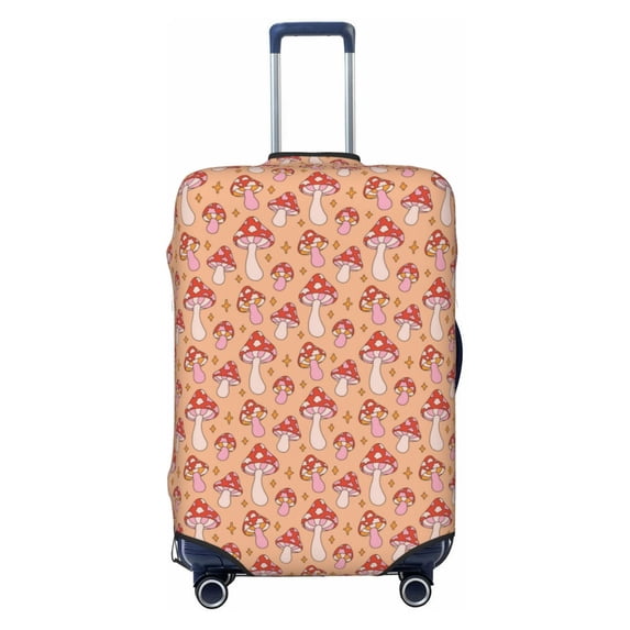 Uemuo Mushroom Printed Washable Luggage Cover - Fashion Suitcase Protector Fits 18-32 Inch Luggage -Small