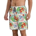 thumbnail image 1 of Uemuo Mushroom and Frogs Pattern Men's Swim Trunks Hawaiian Beach Bathing Suit Swimsuits Beach Quick-Dry Shorts with Pockets-Small, 1 of 9