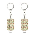 thumbnail image 1 of Uemuo Mushrooms Gnomes Pattern Rectangular Metal Keychain - Durable, Stylish, and Personalized Key Ring for Men and Women,Engraved Keychain,Gift Slim Sturdy Keychain, 1 of 7