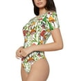 thumbnail image 1 of Uemuo Mushrooms Gnomes Pattern Women's One Piece Short Sleeve Swimsuit Rash Guard Surfing Modest Quick-drying Swimsuit Beach Essentials-XX-Large, 1 of 9