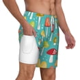 thumbnail image 1 of Uemuo Mushrooms Pattern Mens Swim Trunks Quick Dry Board Shorts with Mesh Lining, Stretch Beach Shorts Quick Dry No-Chafing Board Shorts-Large, 1 of 9